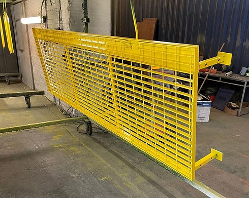 powder coated yellow grating