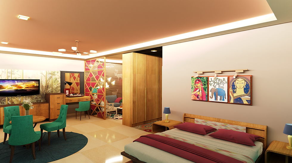 Pragathi Resort Suite Full Bed View