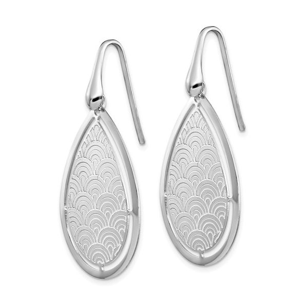 Thumbnail: Silver Pattern Drop Earrings