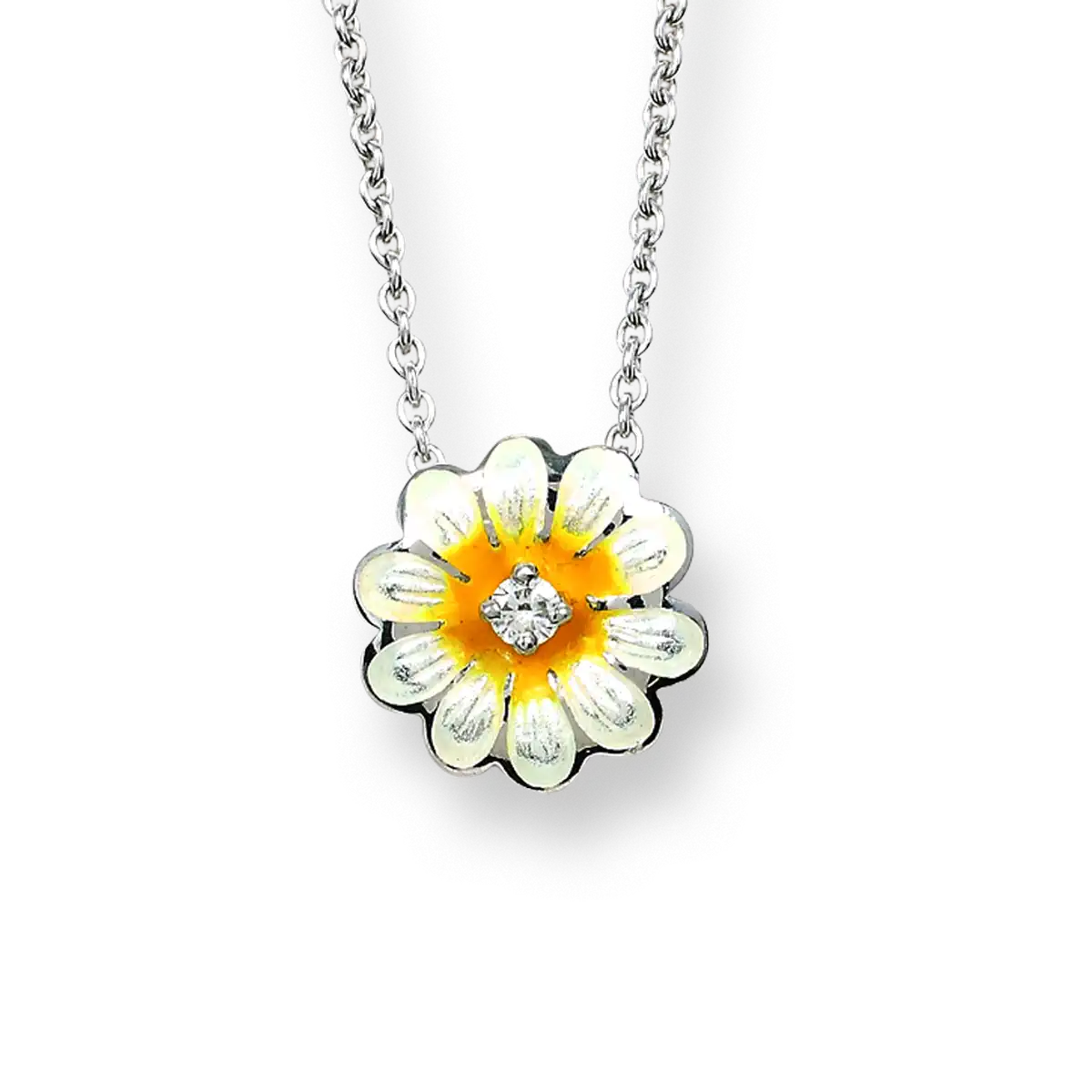 White Daisy Pendant