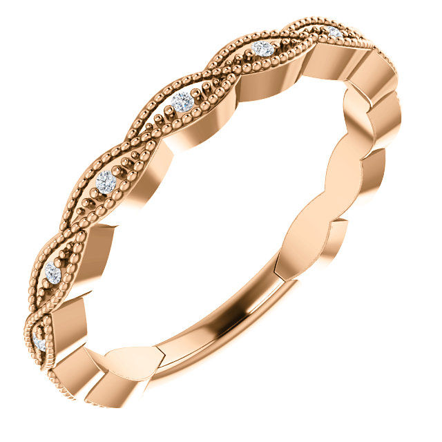 Thumbnail: Diamond Milgrain Twist Band