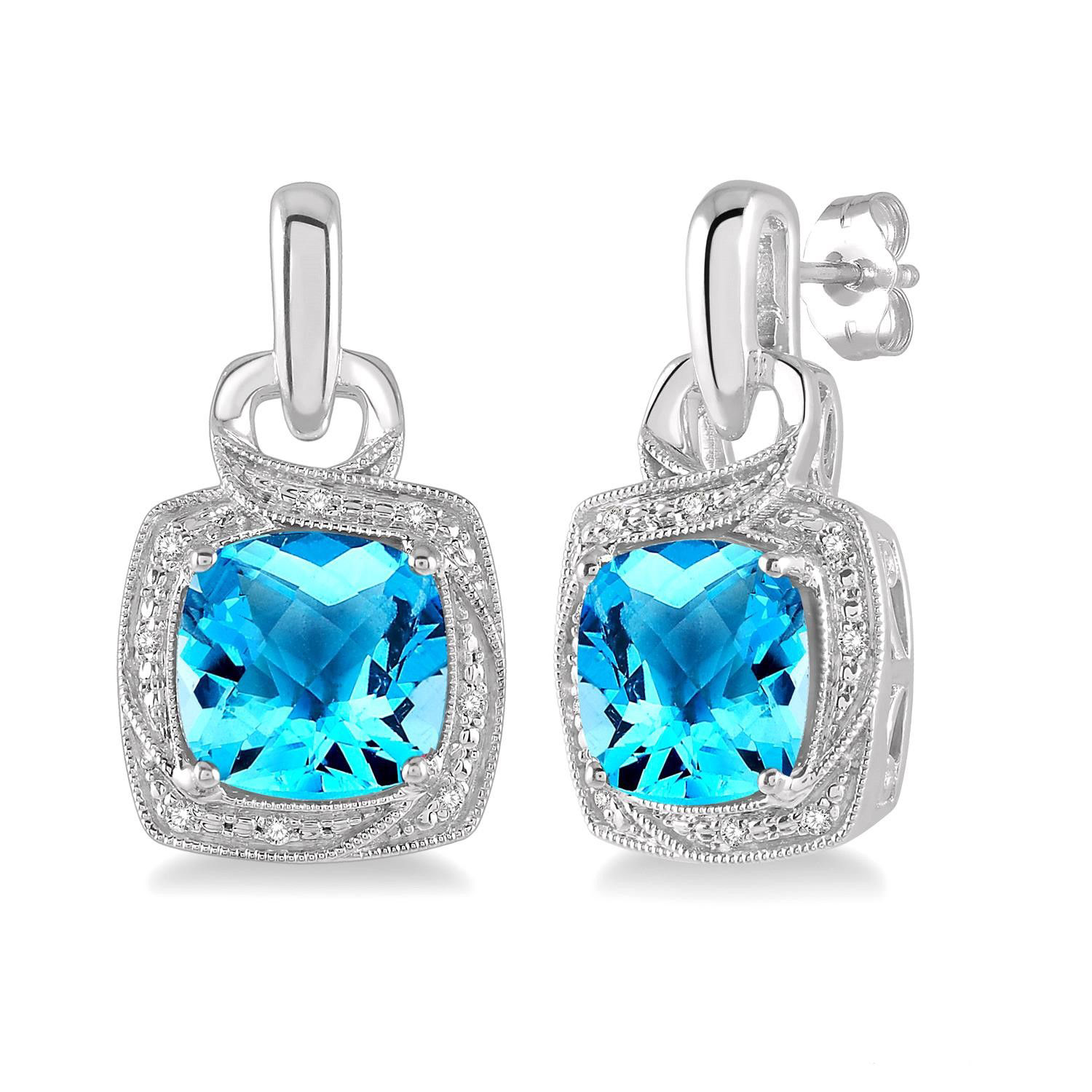 Blue Topaz Earrings