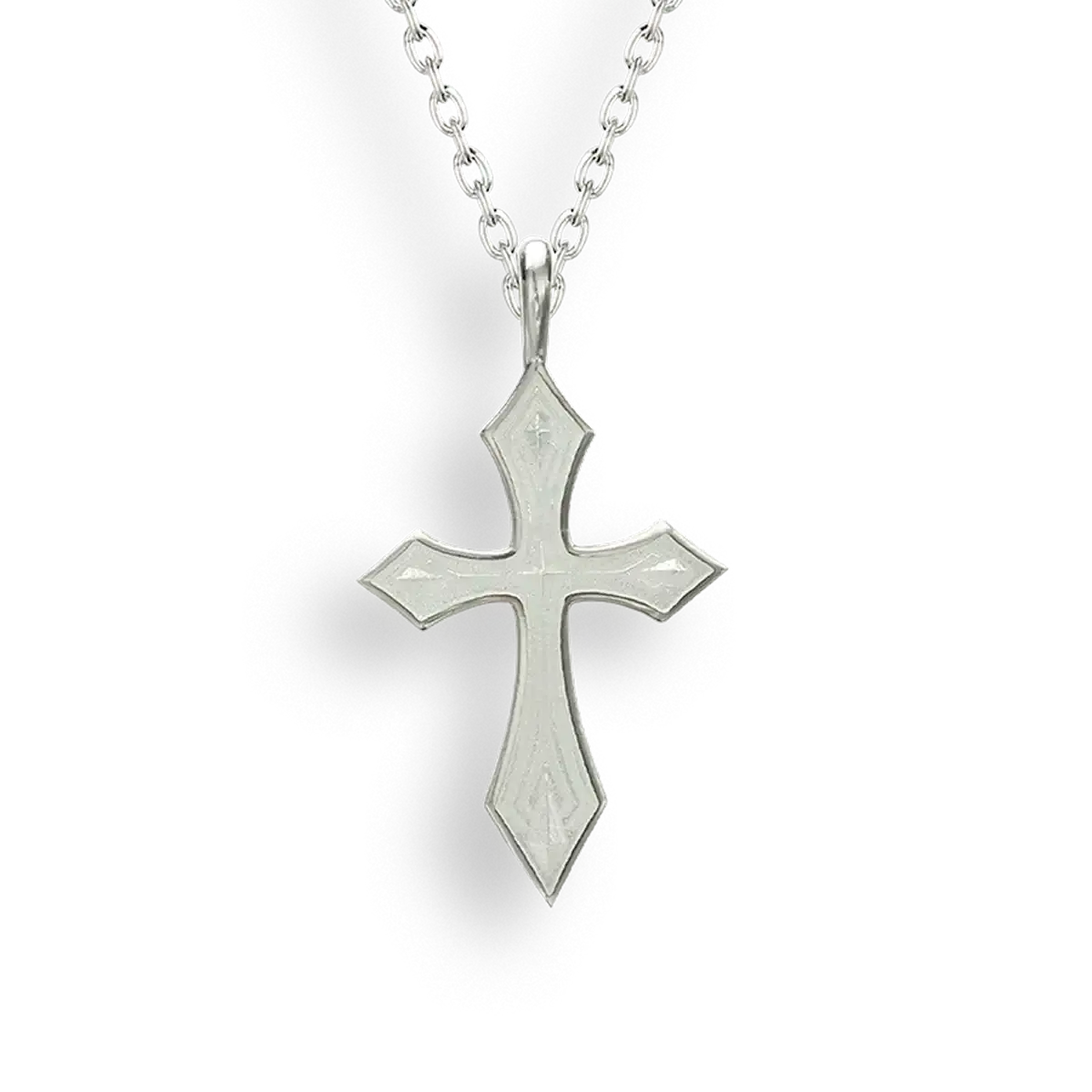 White Cross Necklace