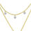 Thumbnail: Dashing Diamonds Double Layer Hexagon Necklace