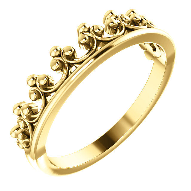 Thumbnail: Stackable Clover Crown Ring