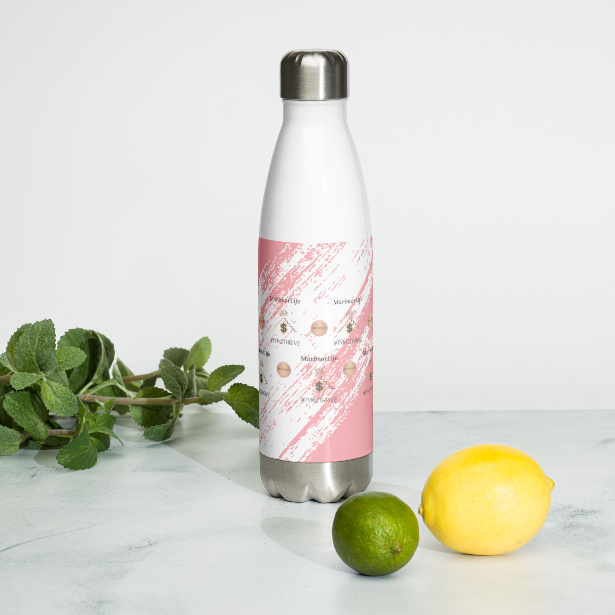 TYM2THRIVE Stainless Steel Water Bottle