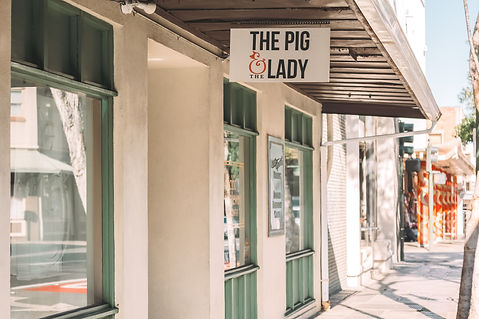 pig and lady