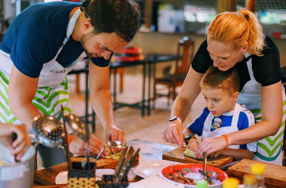 Cook together in our big kitchen