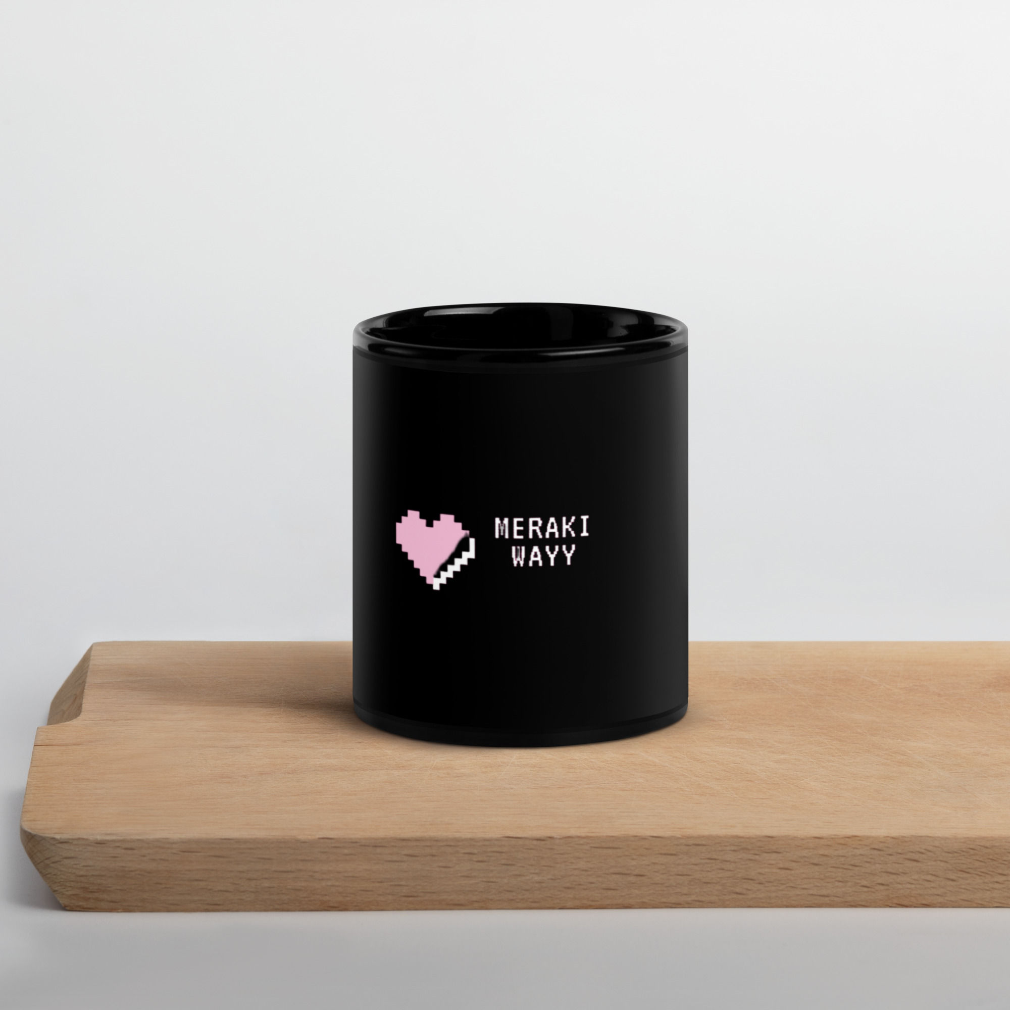 "Feeling Glossy" Black Glossy Mug