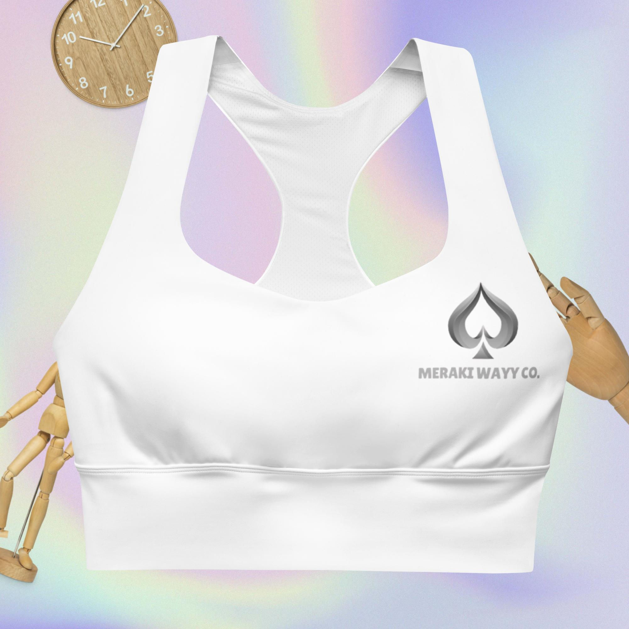 "Stuck in my ways" Blue Print Longline sports bra