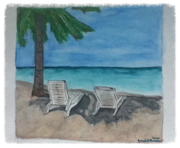 Debbie's Beach Watercolor