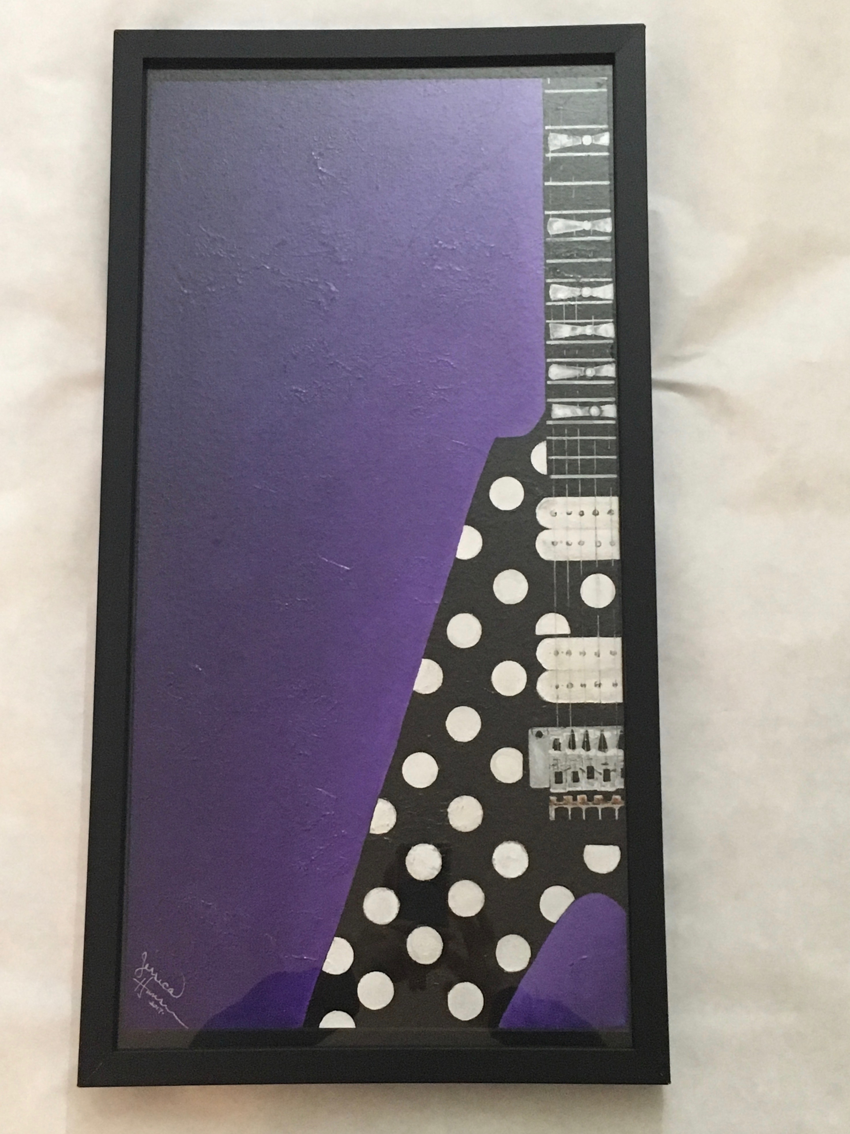 R. Rhoads B&W Polka Dot Guitars