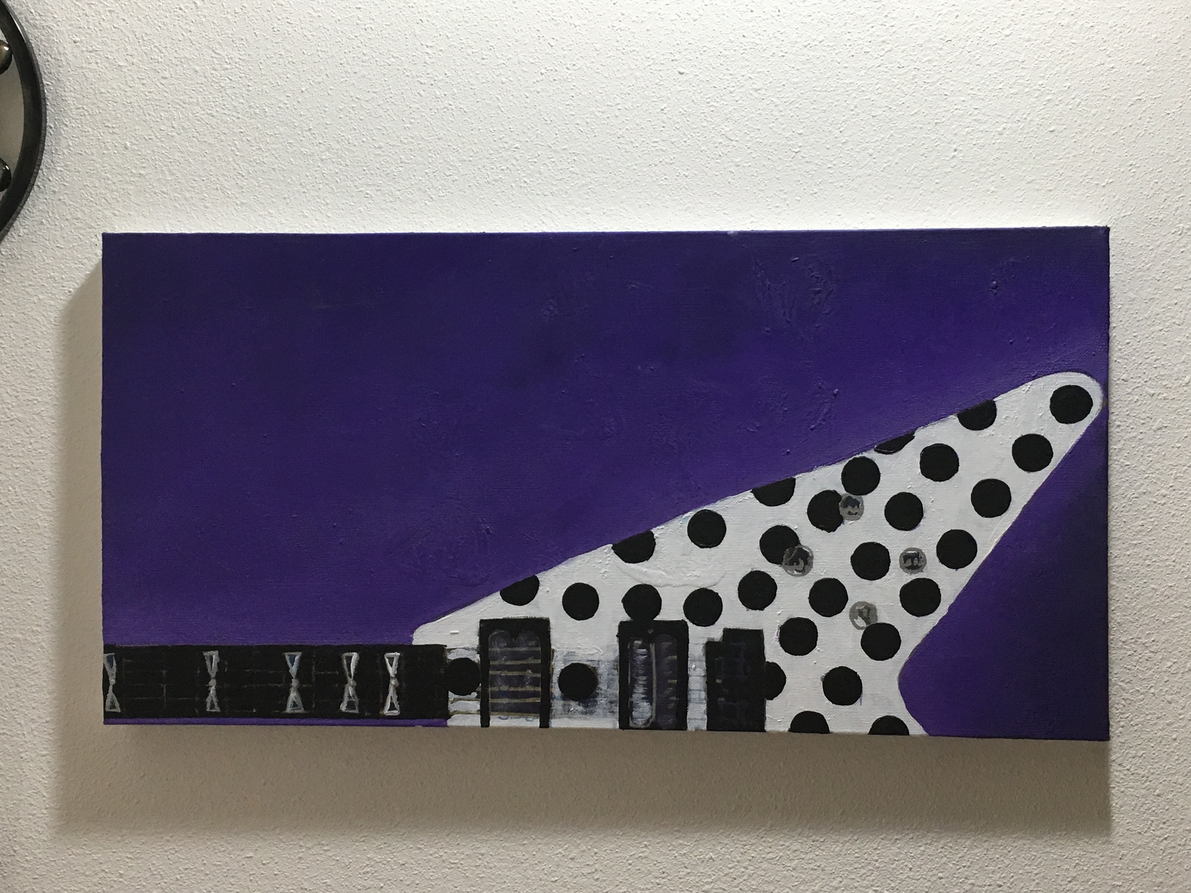 R. Rhoads W&B Polka Dot Guitar