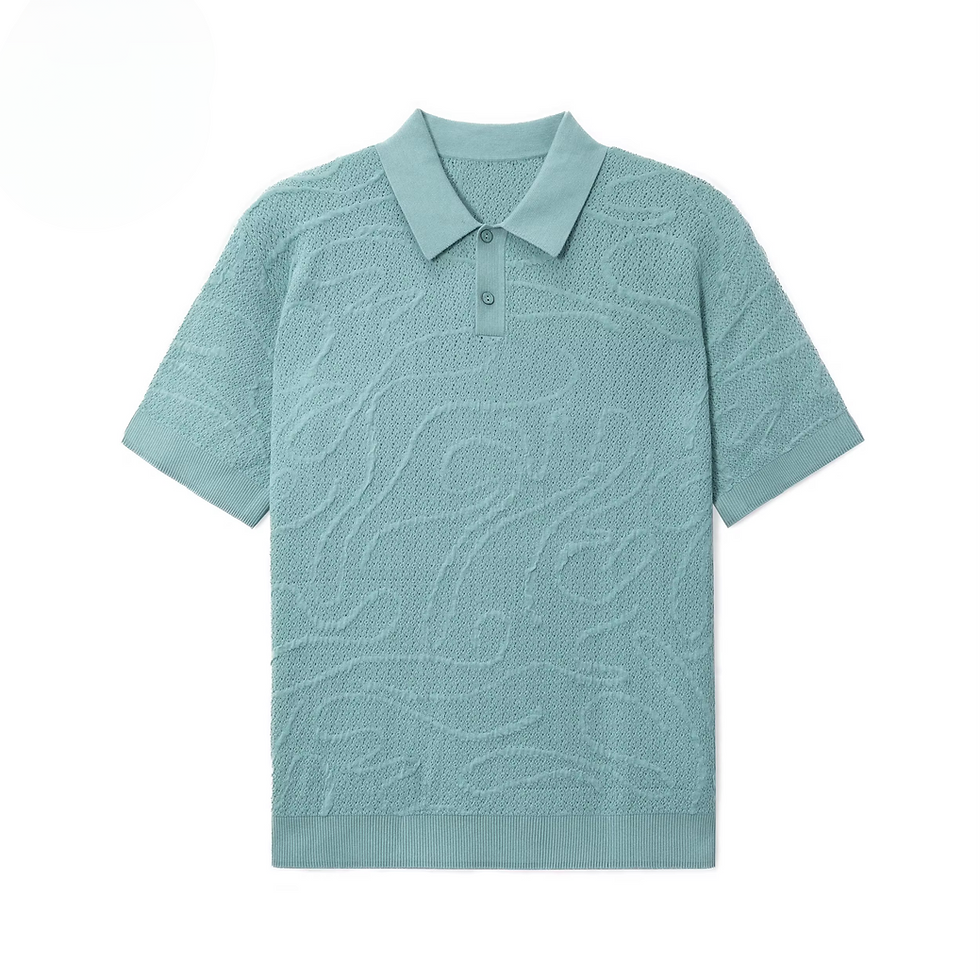 Retro Ribbed Knit Polo – Olive Mix | My Site