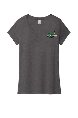 Adult Women's V-neck- Charcoal Heather | Old Adobe Spirit W 1