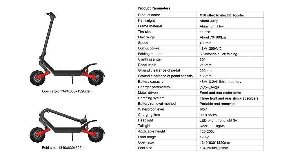 Electric Scooter X10 Motor Kicker