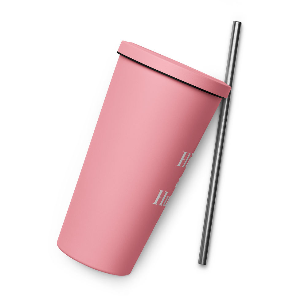 Thumbnail: Hidden and Hustling Insulated tumbler with a straw 