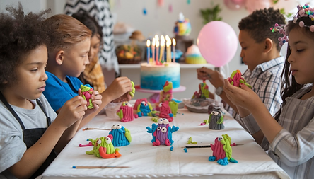 Private Art Parties in polymer clay with Colorful Clay Works 
