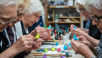Senior living polymer clay art experiences with Colorful Clay Works