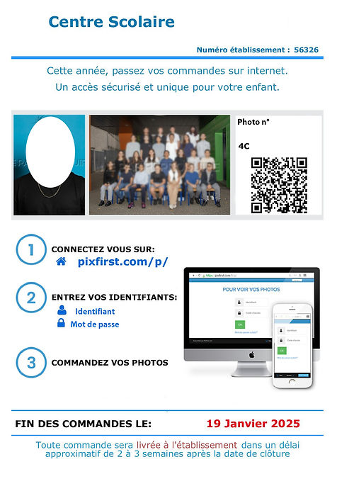 Bon de commande web photos scolaires