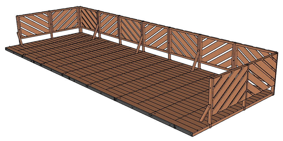 Miniature : Terrasse Éphémère en Kit 3 m de large x 8,50 m de long