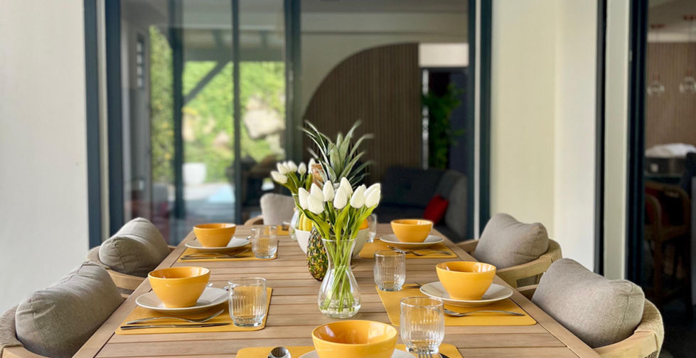 Table extérieure - Villa Aloha - Location Vacances - Les Trois-Îlets Martinique