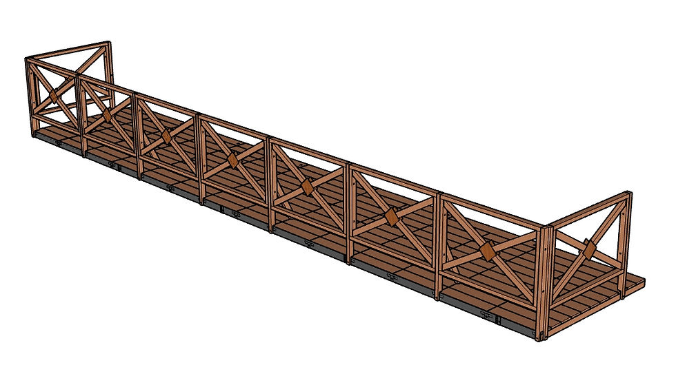 Terrasse Éphémère en Kit 1,70 m de large x 8,50 m de long