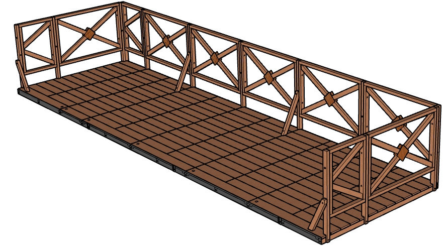 Miniature : Terrasse Éphémère en Kit 2 m de large x 6,70 m de long