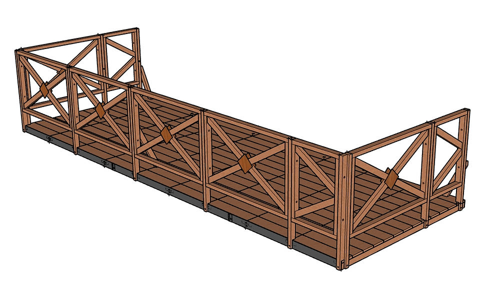 Terrasse Éphémère en Kit 2 m de large x 5,50 m de long