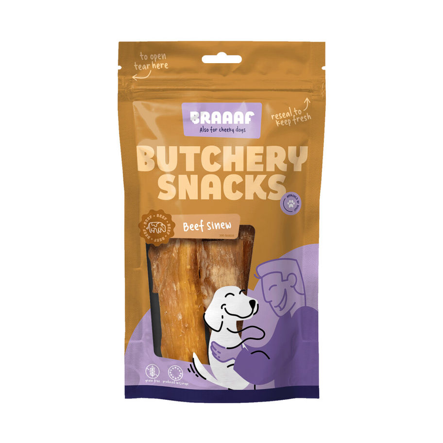 Sanaa Butchery Snacks Beef, Braaaf Rawhide Roll Sticks Beef & Fish - 25 pcs. Flonimaux.