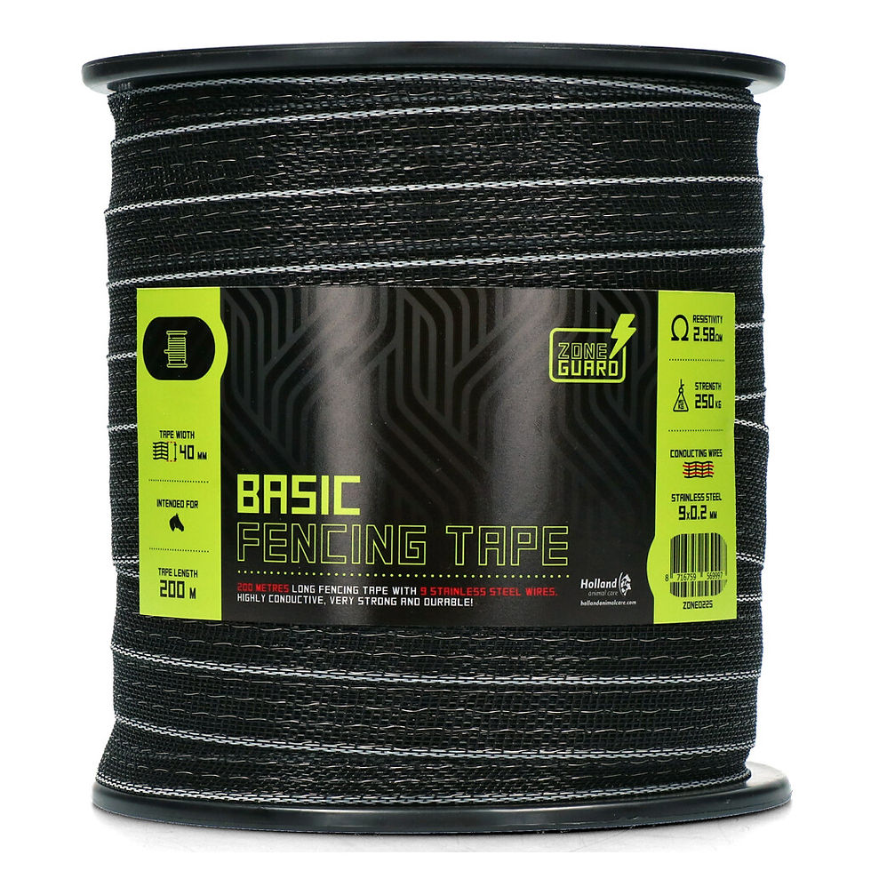 Cylindre noir avec l'inscription "BASIC FIXING TAPE" et détails techniques.