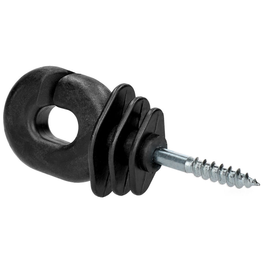 Isolateur noir avec vis. ZoneGuard Ruban isolant Ruban isolant Fil de fer. Simple, efficace et durable.