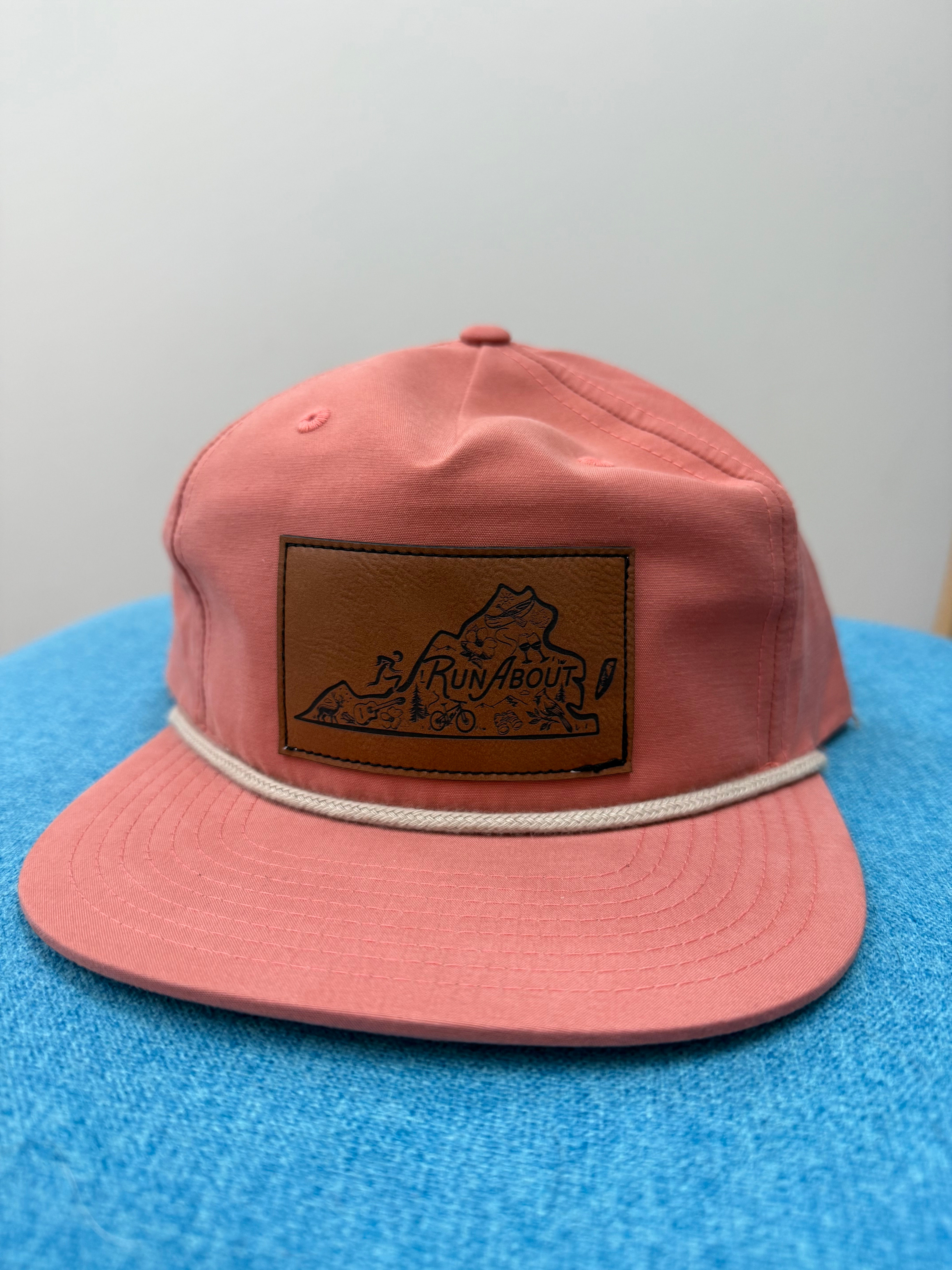 Rope Retro Leather Patch cap