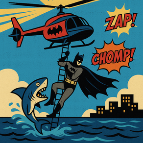 Pow! Bam! Zock! Humor pop y justicia en mallas.