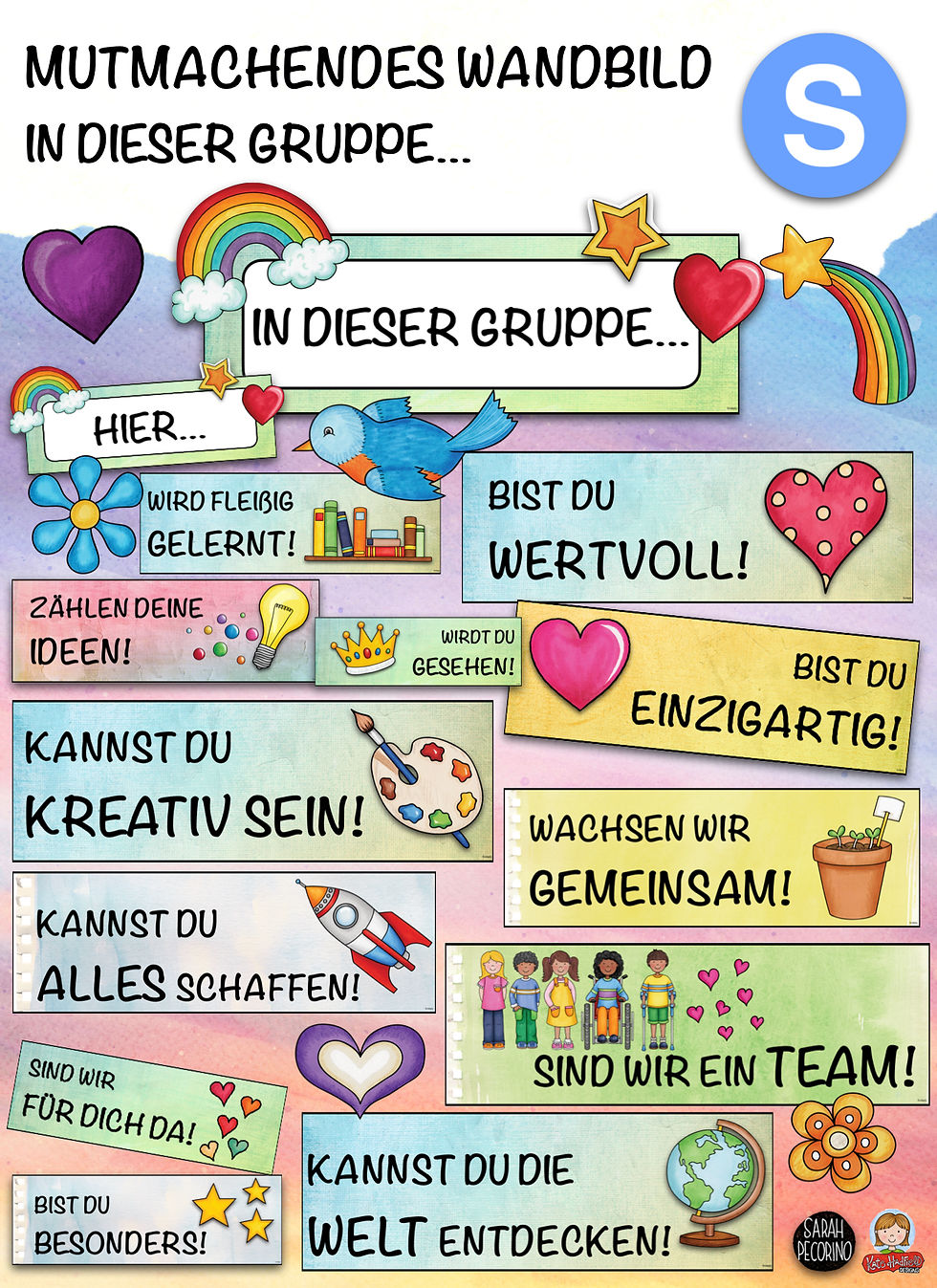 Mutmachendes Wandbild - In dieser Gruppe...
