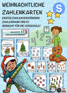 Weihnachtliche Zahlenkarten