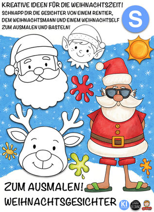 Kreative Weihnachtsgesichter 