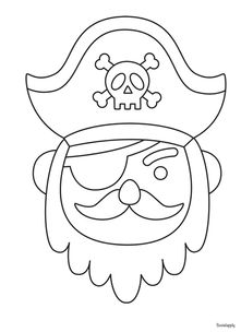 Ausmalbild - Pirat