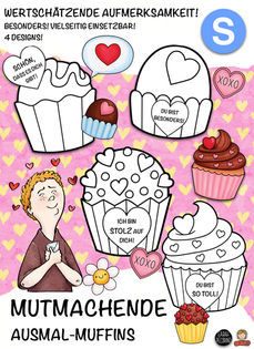 Mutmachende - Ausmal-Muffins