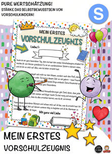 Mein erstes Vorschulzeugnis
