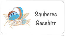 Hinweisschild - Sauberes Geschirr