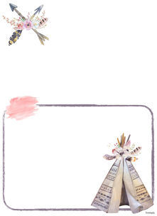 Portfoliorahmen - Boho-Tippi