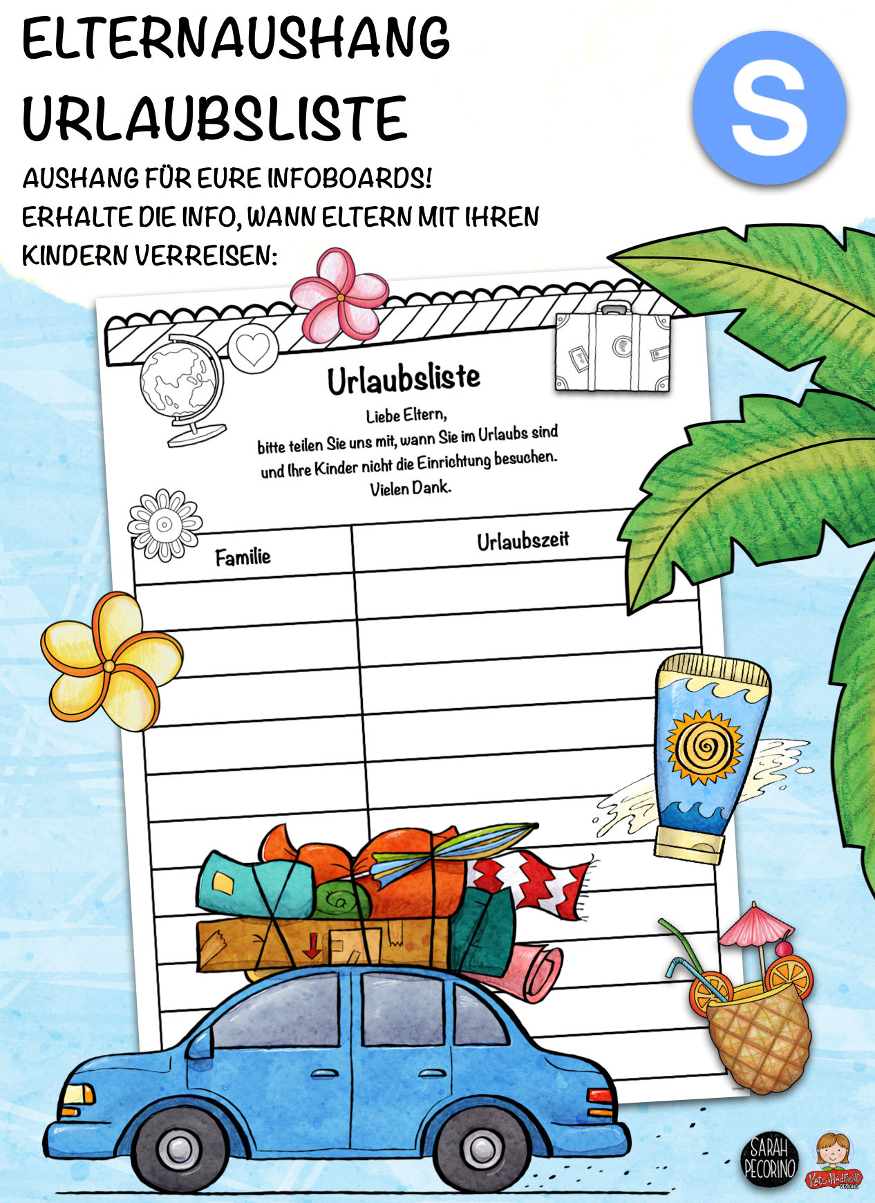 Elternaushang - Urlaubsliste