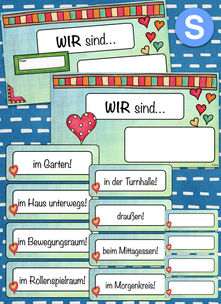 Veränderbares Türschild - Wir sind...