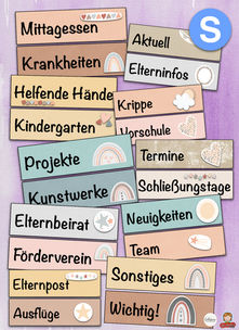 Boho Überschriften - Infoboard
