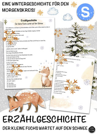 Erzählgeschichte - Der kleine Fuchs wartet auf den Schnee