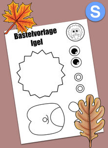 Bastelvorlage - Igel
