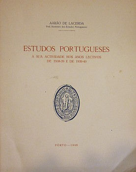 LACERDA (AARÃO DE) - ESTUDOS PORTUGUESES