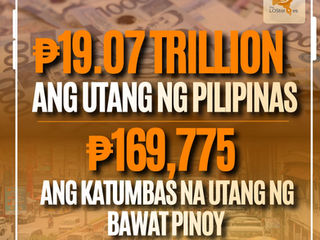 PAMBANSANG UTANG, PATULOY NA LUMALAKI; UMABOT SA ₱19.07 TRILYON