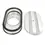 Thumbnail: Silver Polished Aluminum 15" Oval Half Finned Air Cleaner